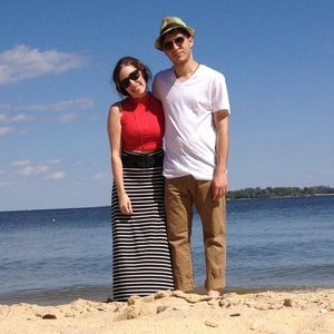 Black & White Striped Maxi Skirt